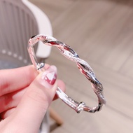 Silver Bracelet Female Sterling Silver 9999 Young Style Solid Pure Silver Bracelet Bracelet Gift for