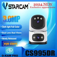 Vstarcam CS995DR (เลนส์คู่) ใหม่2024 ความละเอียด 3 MP (1296P) กล้องวงจรปิดไร้สาย Indoor มีระบบ AI+ ส