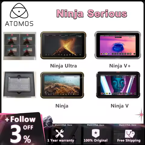 Atomos Ninja Serious Ninja V+ NINJA ULTRA Monitor-recorders 5.2" 8K HDMI-Compatible H.265 Raw Record