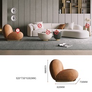 BUNISE La Luna Sofa โซฟาชุดสไตล์โมเดิร์นมินิมอล พร้อมโต๊ะกลางทรงกลมสุดหรู โซฟาผ้าขนแกะนุ่มๆ ผ้าทอ หร