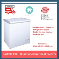 Farfalla Dual Function Chest Freezer (212L), FCF-212W
