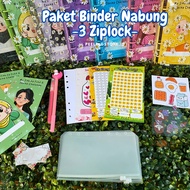 3 Ziplock Package of A6 satin jelly binder A6 binder/ sequin binder daisy binder hologram binder tra