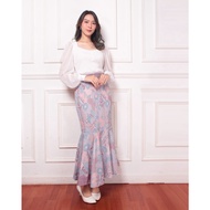 Batik Pleated mermaid Skirt/mermaid Skirt/span Skirt/rempel Skirt/Pleated batik Skirt/Traditional Bottoms