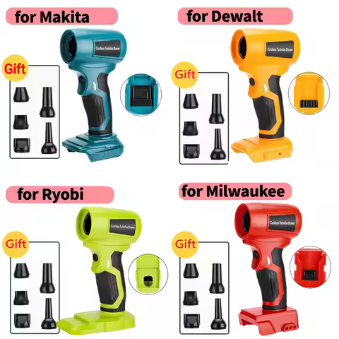 For Makita/Bosch/Dewalt/Milwaukee/Ryobi 18-20V Li-ion Battery Violent Wireless Fan Jet Turbo Blower 