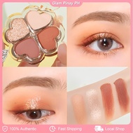 4 Colors Four Leaf Grass Eye Shadow Pallet Matte Pearl Light Fine Flash Brighten Eye Shadow Plate