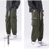Men's Cargo Pants Loose Casual Long Pants Summer New Trendy Brand Versatile Multi-Pocket Jog