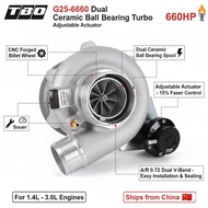 G25-660 Dual Ceramic Ball Bearing Turbo | Adjustable Actuator | Billet Wheel | A/R 0.72 Dual V-Band 