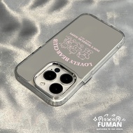 Cute Pink Bear Mirror Phone Case For Samsung Galaxy S25 S24 S23 S22 S21 Plus S20 FE Note 20 Ultra F5