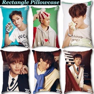 Kpop BTOB Wind and Wish Rectangular Pillow Case Eunkwang, Minhyuk, Changsub, Hyunsik, Peniel and Sungjae Single Side Printed Polyester Sofa Cushion Cover Home Decor（Without Core）