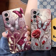 [SHARKCASE] Case For OPPO A3 Pro 5G A3 NFC A3X Modern Butterfly Motif - Oppo A3 Pro Casing - Oppo A3