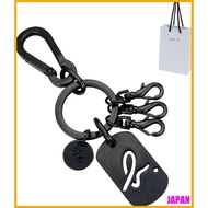[Direct from JAPAN]agnes b. Voyage Genuine Metal Plate Keychain with Shop Bag and Pouch ZH12b-01 (Black)