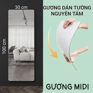 Full Body Mirror acrylic Mirror Wall Stickers 100x30cm