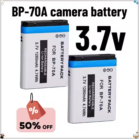 1-10PCS BP-70A 3.7V 1280mAH Battery Suitable for Samsung Cameras ES65 ES70 ES75 ES80 PL80 PL90 PL110