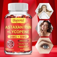 Astaxanthin 24 mg + Lycopene 50 mg Clinical Strength Carotenoid Skin Supplement, - Best Astaxanthin 