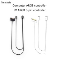 TREA 5V 3Pin ARGB Controllers Power Supply Builtin Light for Motherboards 5V ARGB for DIY ARGB Fan A