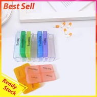 Plastic 7-Day Pill Organizer Box 4 Times A Day Weekly Medicine Pill Case