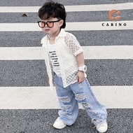 Stylish Carino mesh shirt for going out, going to the beach, and traveling for children 7kg-25kg (lo