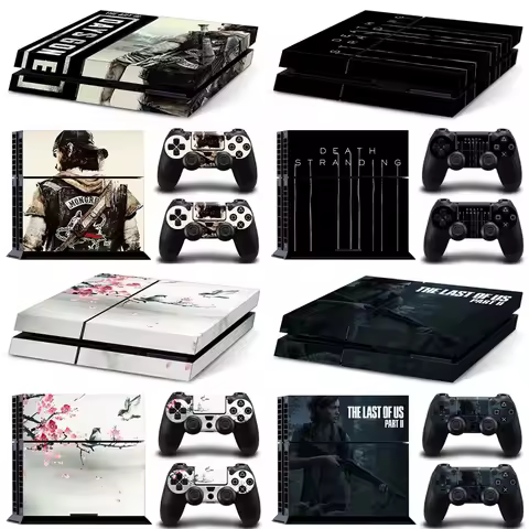 For PS4 Console and 2 Controllers Skin Sticker PS4 Modern War Protective Vinyl Wrap Cover Full Set F