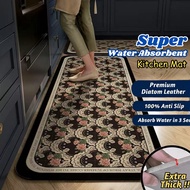 RSS_ Alas Kaki Dapur Floor mat Anti-Gelincir Cepat Kering Serap Air Diatom Mud trong Absorbent Kitch