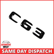 C63 LETTERING REAR BOOT LID TRUNK BADGE EMBLEM FOR MERCEDES BENZ, GLOSS BLACK