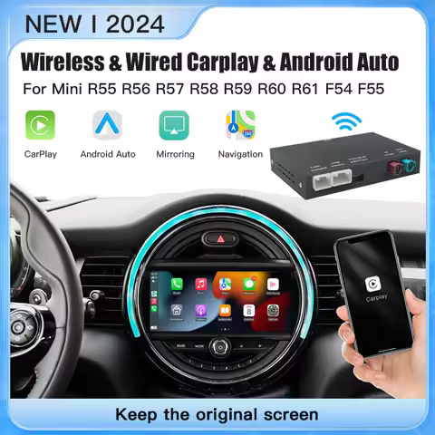 Wireless CarPlay Android Auto for Mini R55 R56 R57 R58 R60 R61 F54 F55 F56 Clubman Countryman Hardto