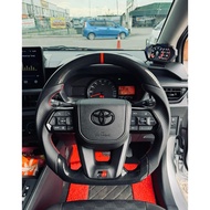 Toyota LC300 Design GR CARBON Steering Wheel GR Leather Steering Toyota GR Steering suitable alphard
