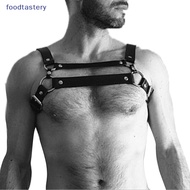 TERY Men's Faux Leather Chest Harness Buckles Bondage Clubwear Costume Black SG