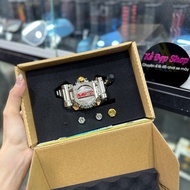 Heo xe máy moto3 MFZ chính hãng - hel MFZ Moto3 trái phải - màu niken và xám