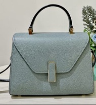 Valextra 灰色 Iside Mini Grained Leather Cross Body Bag