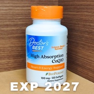 Doctor Best CoQ10 coq10 Coq10 with BioPerine 100 mg, 120 softgels