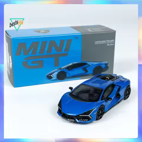 Mini Gt Car Model 1/64 Lamborghini Revuelto Car Model Alloy Simulation Cars Display Model Boy Collec