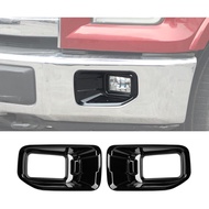 2pcs/Set ABS Front Fog Light Lamp Cover Bezel Trim Compatible with Ford F150 2015-2020 (Black)