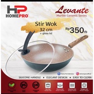 Stir wok pan ceramic premium 32 cm ceramic non-stick frying pan/ + glass lid