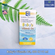 วิตามินดี3 สำหรับเด็ก แบบน้ำ Baby's Vitamin D3, 400 IU 11 ml - Nordic Naturals