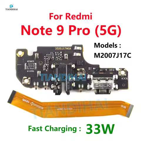 For Xiaomi Redmi Note 9 Pro 5G USB Charging Board Connector Plug Port Charger Dock Main Board SUB Fl