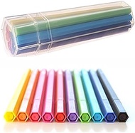 Muji Hexagonal Aqueous Ink Pen, 10 Colors Set in Tube