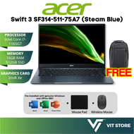 Acer Swift 3 SF314-511-75A7 / 76QE Laptop (Intel i7-1165G7,16GB RAM, 512GB, Iris Xe, 14" FHD) SF314