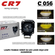 MATA CR7 C056 - D2 Laser Shooting Light 1 LED Eye High Low Waterproof Aluminum Motorcycle Car Univer