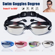 Swim Goggles Degree / Anti Fog + UV Shield / Adult & Children Swimming Goggle with Adjustable Earbud