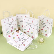 极度空间 礼品袋10个装 生日礼物袋创意卡通礼物包装袋子牛皮纸手提袋