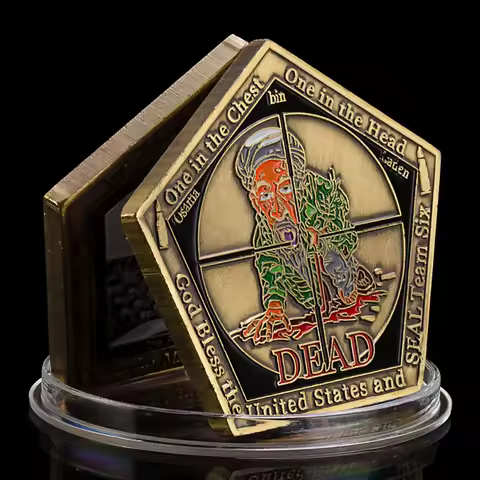 United States September 11.2001 Terrorist Attack Souvenir Coin God Bless The SEAL Team Six Bronze Co