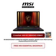 MSI Crosshair A16 HX D8WGKG-018MY Gaming Laptop (R9-8940HX/8GB*2 DDR5/1TB SSD/RTX 5070/16" QHD/W11H/