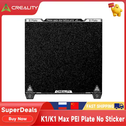 Creality K1/K1 MAX PEI Sheet Flexible Spring Steel Platform Build Plate Kit without Magnetic Sticker