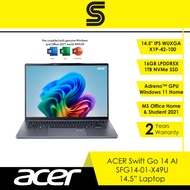 ACER Swift Go 14 AI SFG14-01-X49U Laptop - 14.5" WUXGA IPS/X1P-42-100/Adreno/16GB/1TB SSD/Windows 11