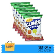 CLOVER CHIPS CORN SNACKS CHEESE FLAVOR 24G / SET OF 6