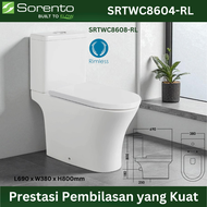 SORENTO RIMLESS WASHDOWN CLOSE-COUPLED WATER CLOSET S-TRAP 200mm250mm & P-TRAP 180mm - TOILET BOWL