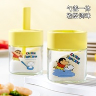 [Ready Stock] Crayon Shin-Chan Genuine Cute Cartoon Kitchen Utensils Seasoning Jar Spoon Lid Integra