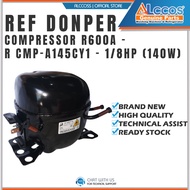 REFRIGERATOR DONPER COMPRESSOR R600A - 1/8HP (140W)-R CMP-A145CY1