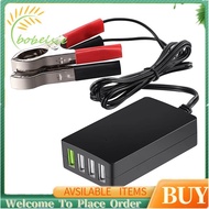 12V/24V to 5V 4-Port USB Charger Usb Charger Multiport Usb Charger with Battery Clip for Other Smart
