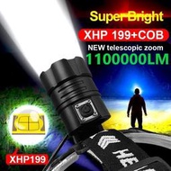 台灣現貨2022 最新 XHP199 最強大的 LED 頭燈 XHP160 USB XHP100 可充電頭燈 18650